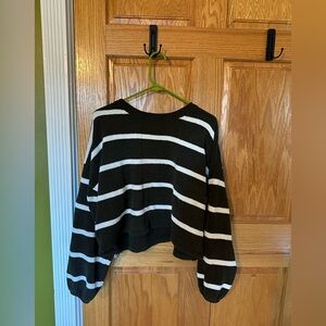 Green striped sweater